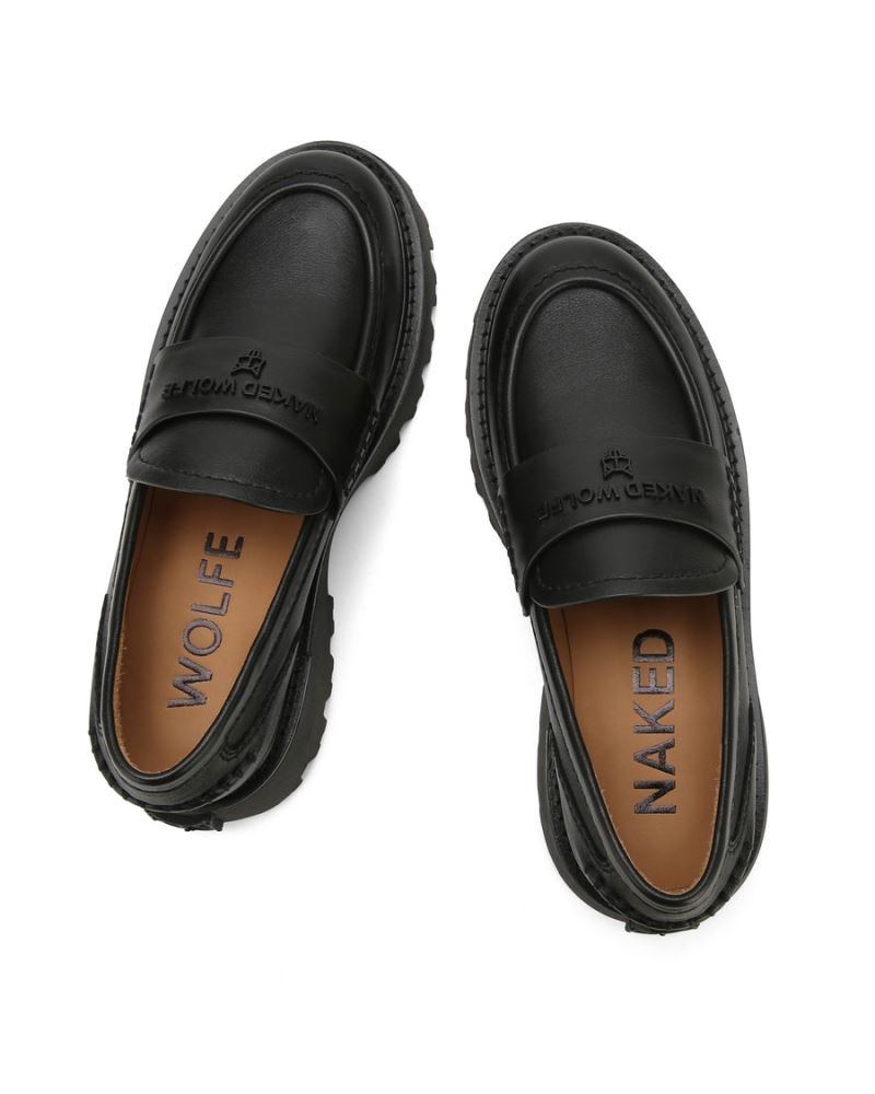 Naked Wolfe Flawed δερματινα Loafers γυναικεια μαυρα | GREECE MJINK3790