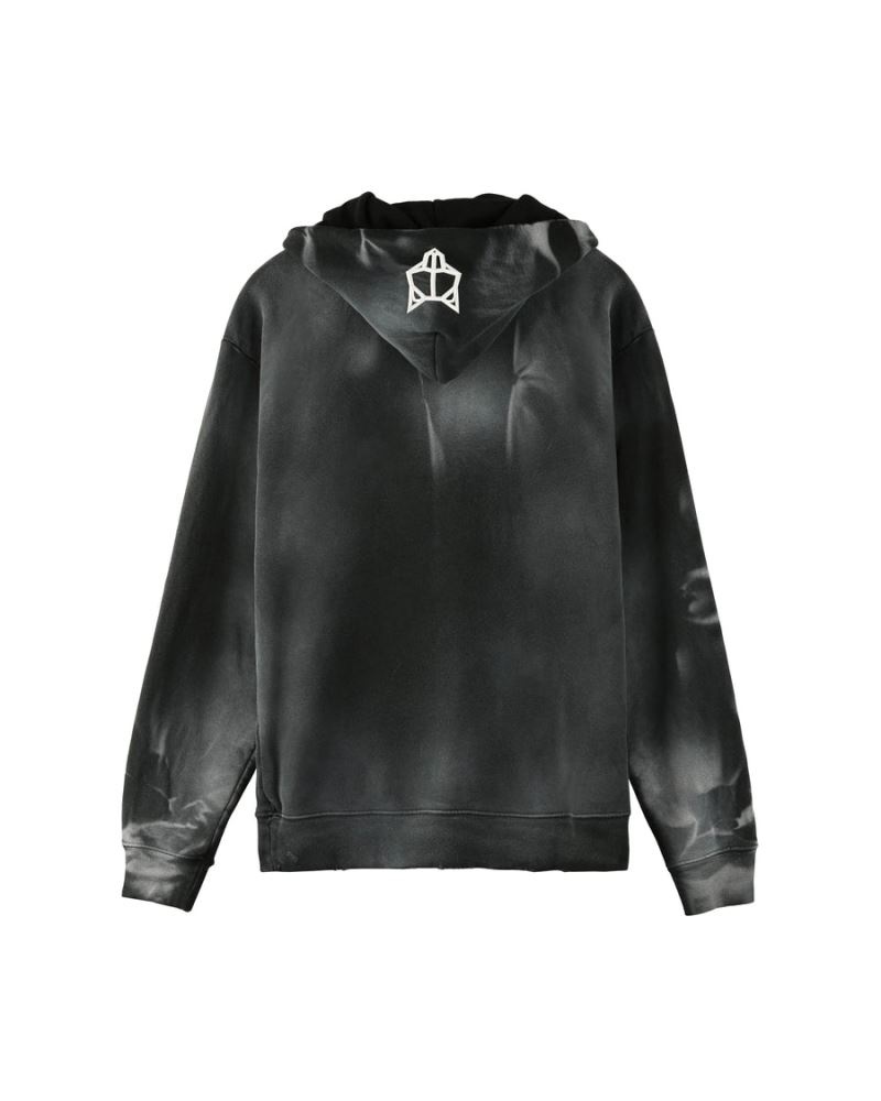 Naked Wolfe Signature Vintage Φουτερ με Κουκουλα ανδρικα μαυρα | GREECE ANGBD3279
