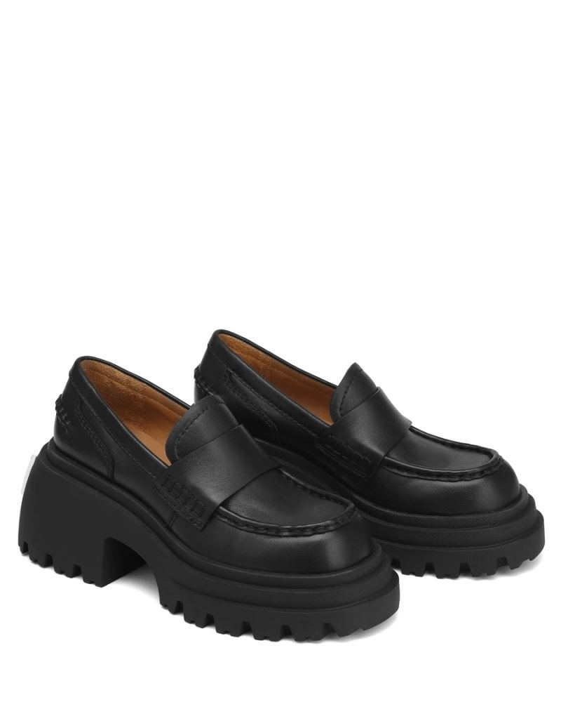 Naked Wolfe Swish δερματινα Loafers γυναικεια μαυρα | GREECE YDBOV5278