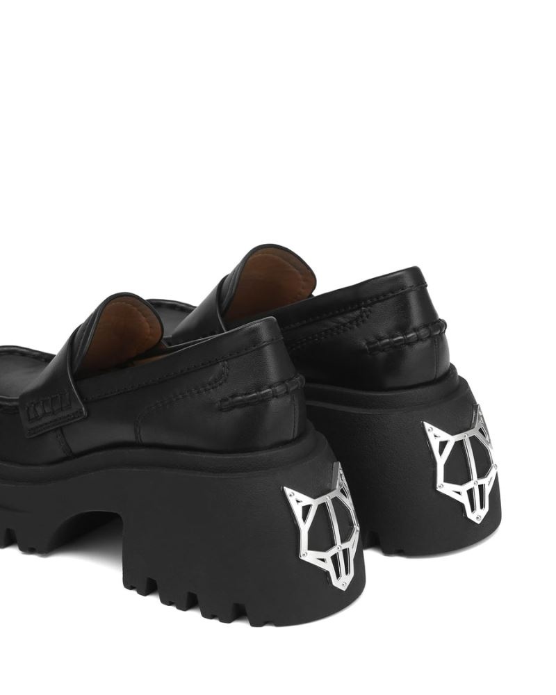 Naked Wolfe Swish δερματινα Loafers γυναικεια μαυρα | GREECE YDBOV5278